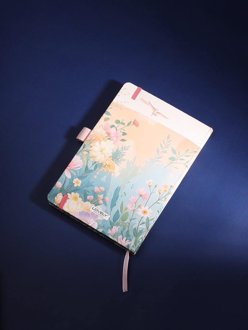 Vivid Girl with Flower Journal