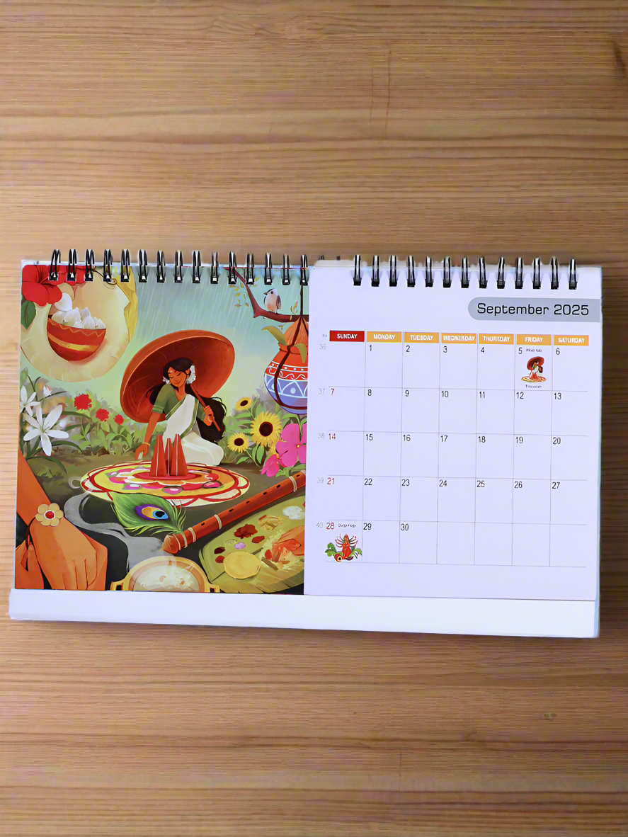 Vibrant India Desk Calendar-2025