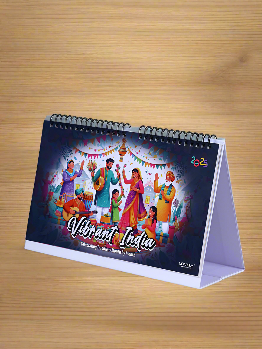 Vibrant India Desk Calendar-2025