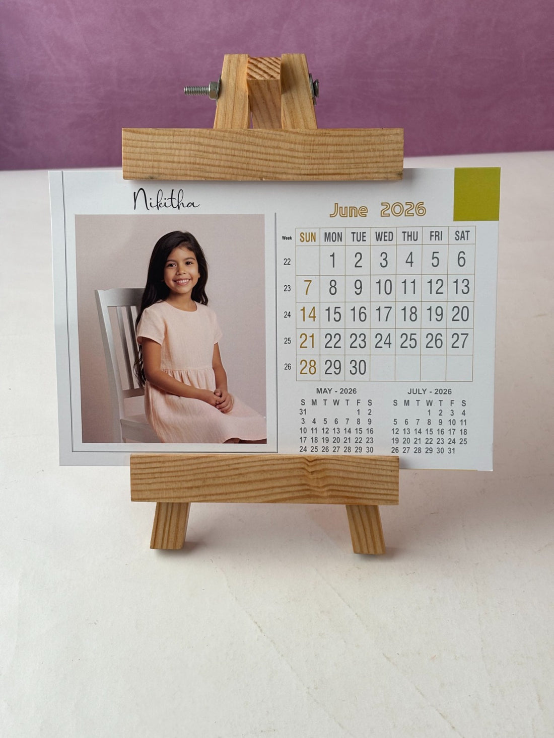 12 Month Table Calendar