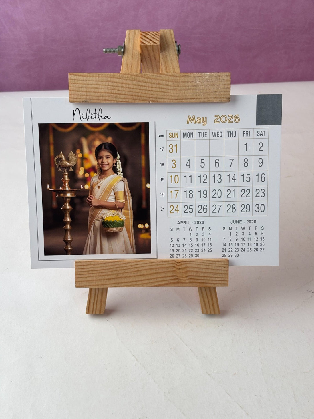 12 Month Table Calendar