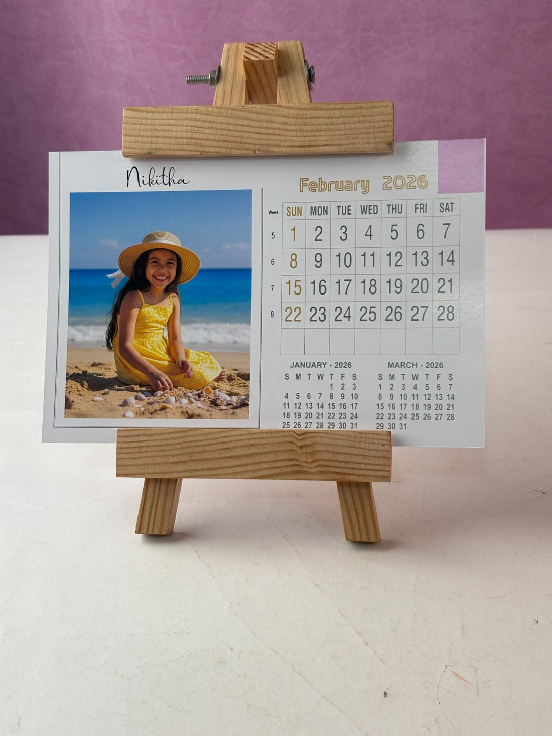 12 Month Table Calendar